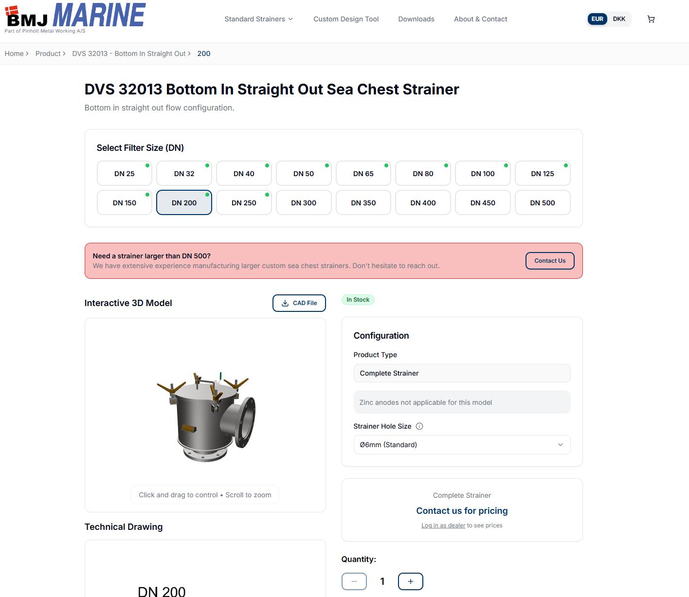 product page sea chest strainer